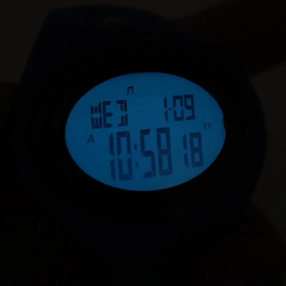Adidas Mens Blue Digital Sport 49mm Watch Alarm Chrono Timer with New Battery